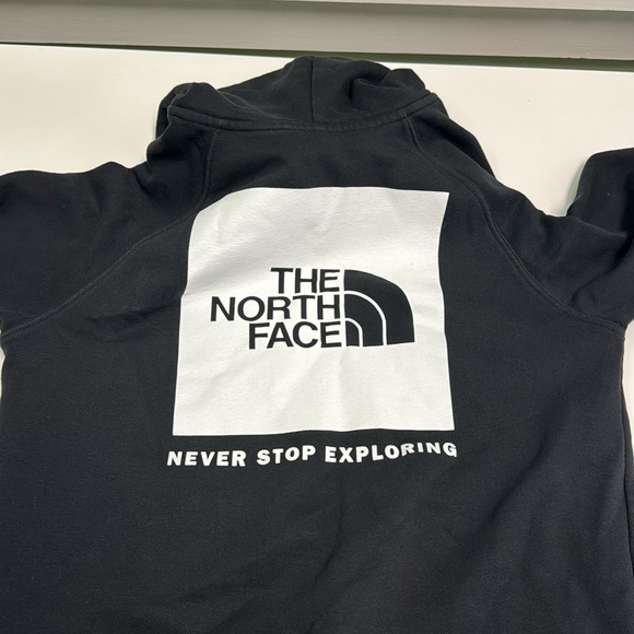 The North Face Hoodie Womens XS Black White Logo Full Zip Sweatshirt Jacket NWT - Picture 2 of 5